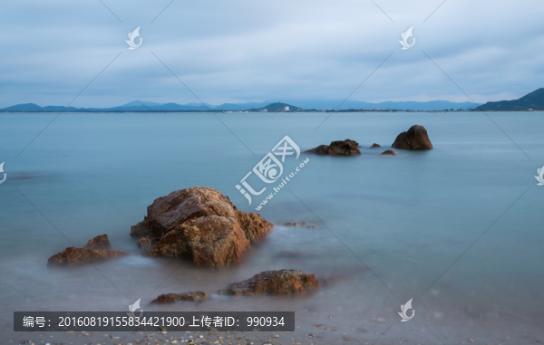 礁石,海景,慢門