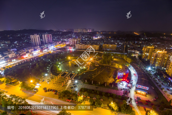 江西省景德鎮(zhèn)市昌江廣場夜景