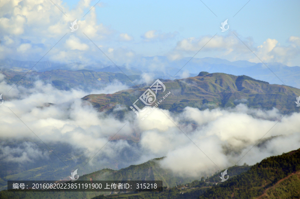 大山,云霧