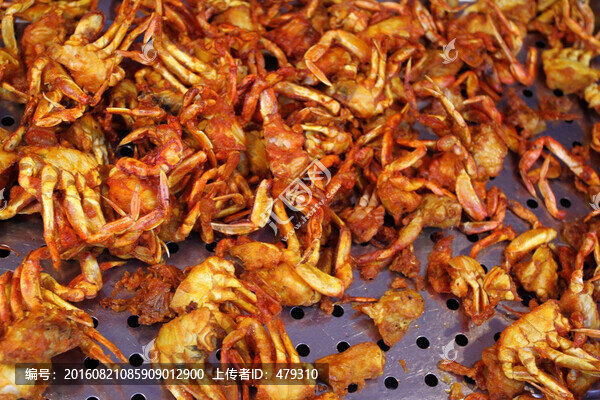 黃金蟹,炸貨,快餐,螃蟹,海鮮