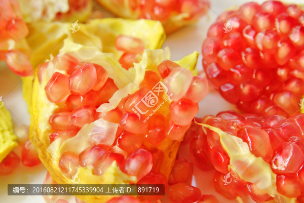 紅石榴特寫,石榴籽