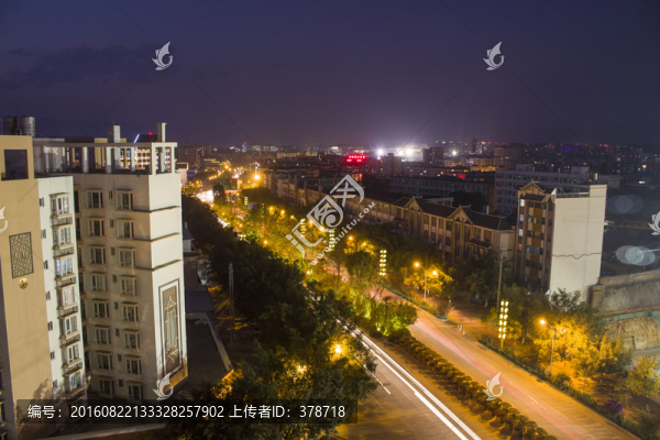 云南省普洱市茶城大道夜景