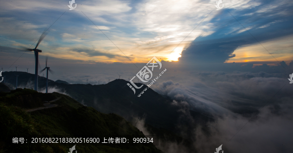 云海,云霧,日出