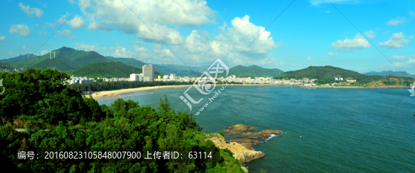 藍天白云,海水浴場,藍色大海