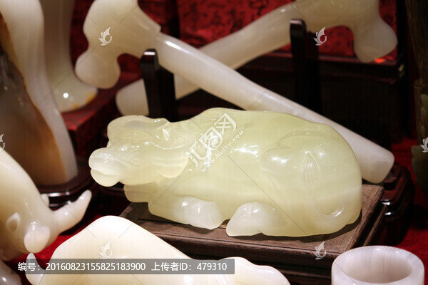 擺件,小雕塑,牛,工藝品,玉