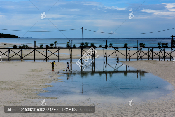 海灘木橋