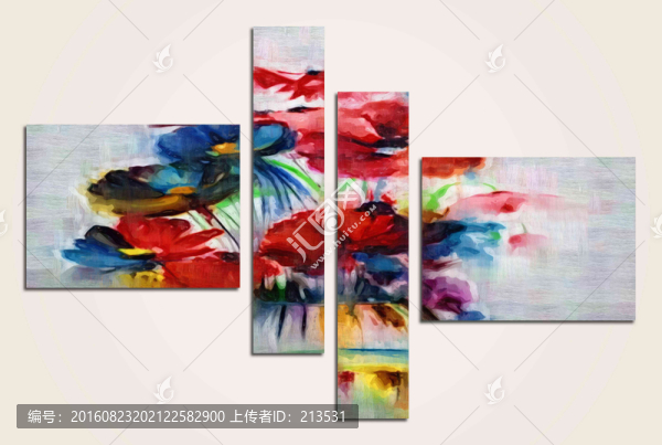 客廳無(wú)框畫,抽象畫