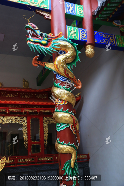 龍柱,雕刻,龍紋,龍頭,柱子