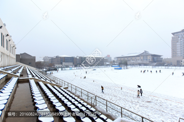 北京大學(xué)五四運(yùn)動(dòng)場(chǎng)雪景