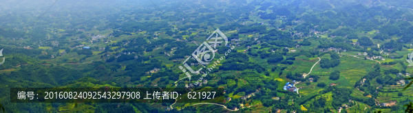 蜀南竹海俯瞰全景圖