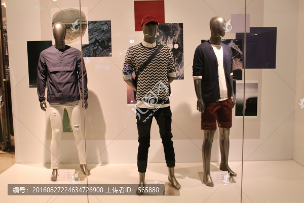 男裝服裝模特櫥窗展示