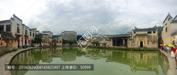 宏村全景照片