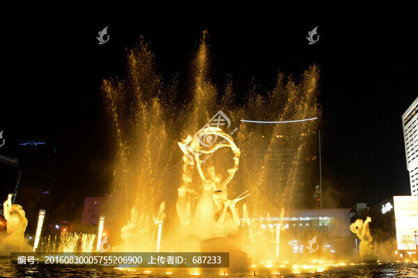 杭州武林廣場,音樂噴泉
