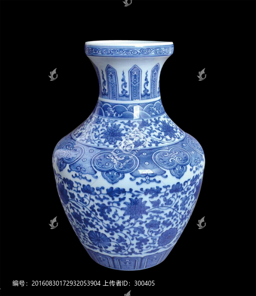 青花盤口尊