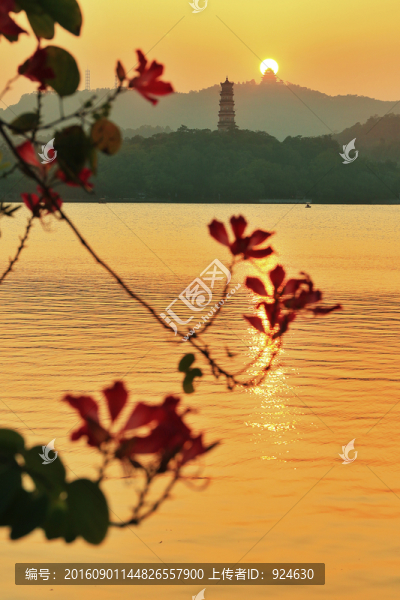 夕陽下的西湖