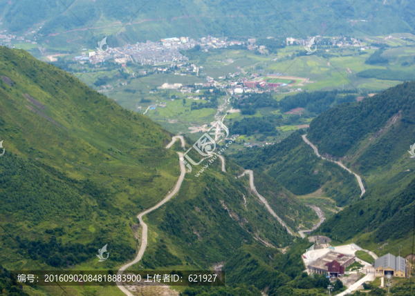 盤山公路俯視圖
