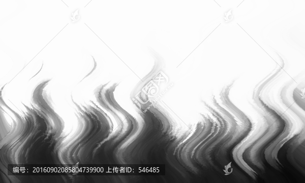 水墨裝飾畫,合層