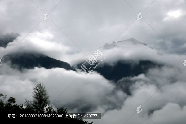 山間云霧,云霧繚繞,,大山風景