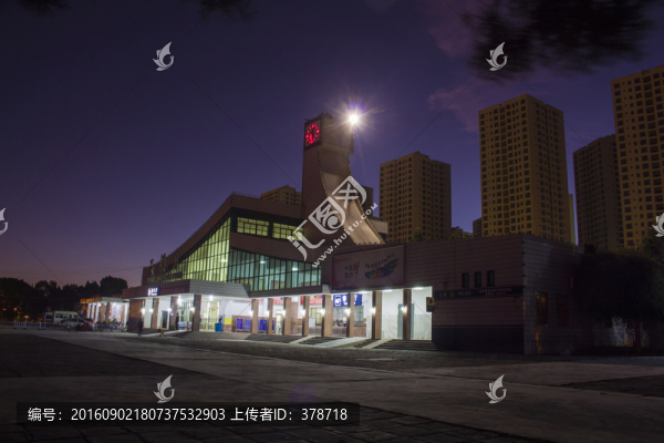 云南省玉溪市火車站夜景