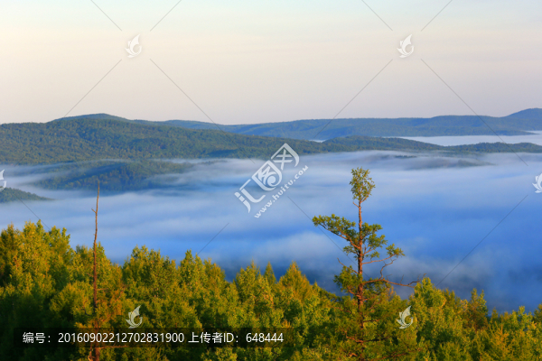 山林晨霧