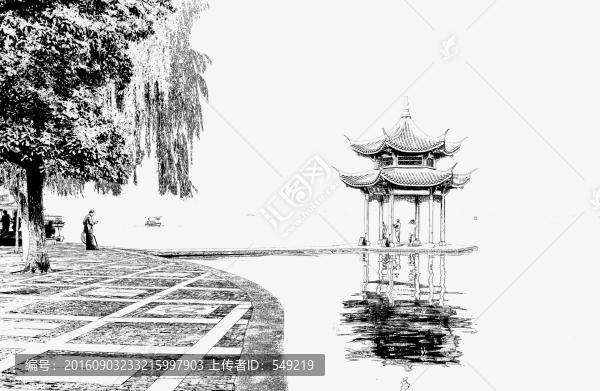 西湖線描,未分層