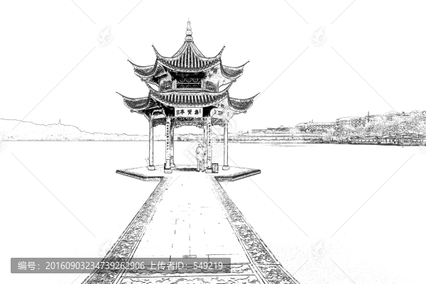 西湖線描,未分層
