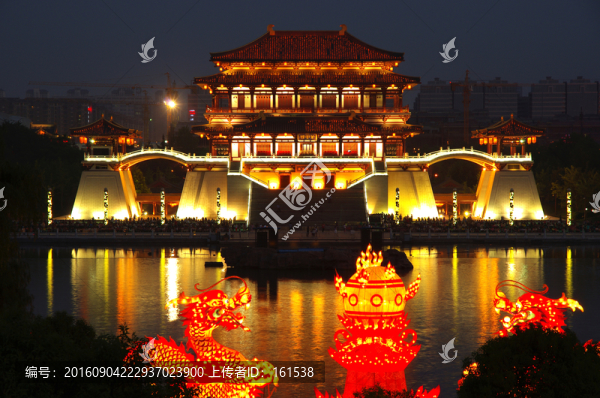 西安大唐芙蓉園紫云樓夜景