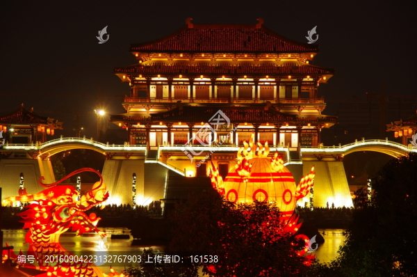 西安大唐芙蓉園紫云樓夜景