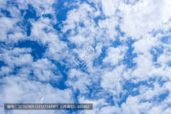 藍(lán)天,白云,云朵,天空,高空
