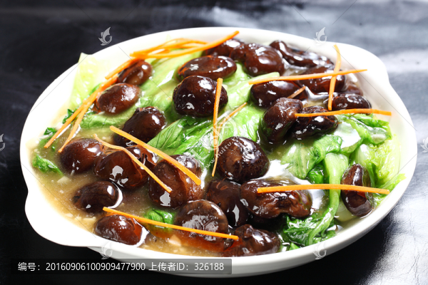 香菇扒生菜