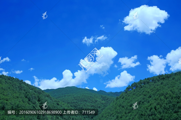云南風(fēng)光,藍(lán)天白云