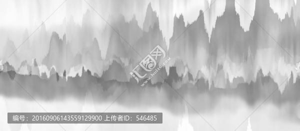 水墨裝飾畫,合層