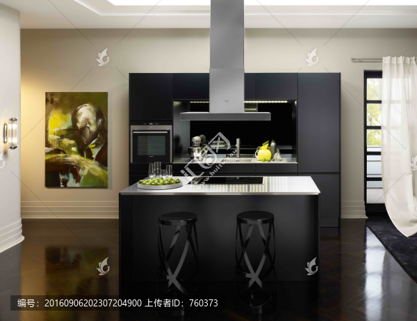 高清現(xiàn)代櫥柜板式櫥柜整體廚房