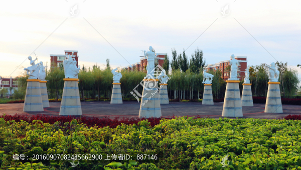 靚麗開魯十二星座雕塑