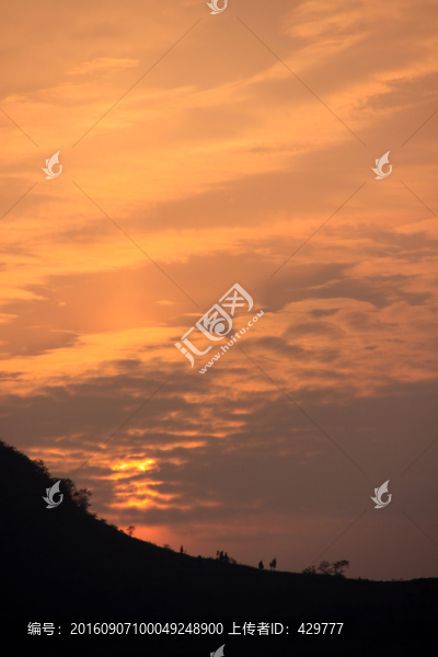 天空,紅霞,夕陽(yáng)