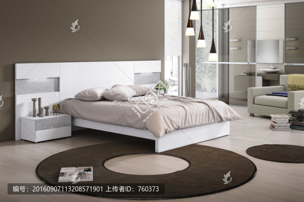 現(xiàn)代板式床套裝