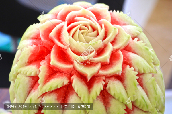 瓜果雕刻,西瓜雕花