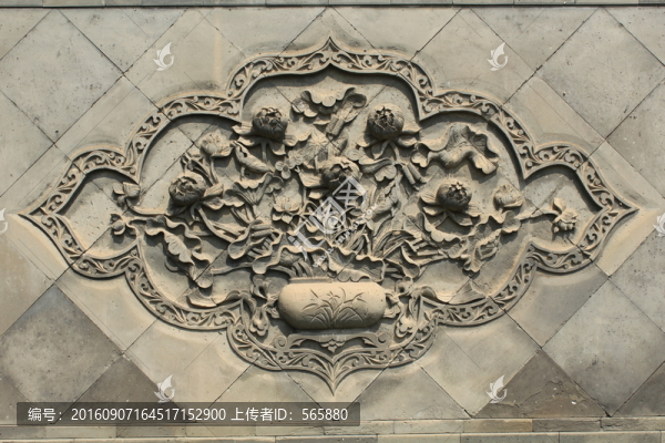 墻面雕花石刻圖案