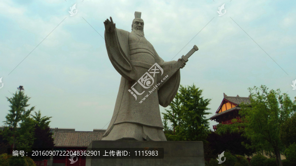 三國(guó)曹操石雕像,許昌曹丞相府