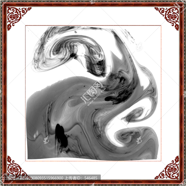 水墨裝飾畫,合層