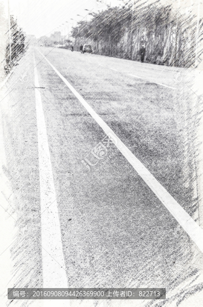 馬路,素描