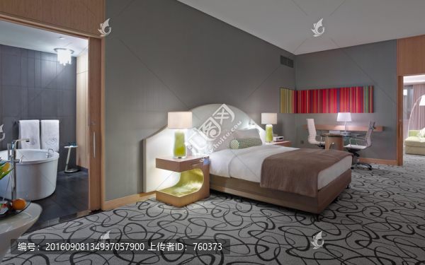 現(xiàn)代時(shí)尚酒店板式定制家居臥室