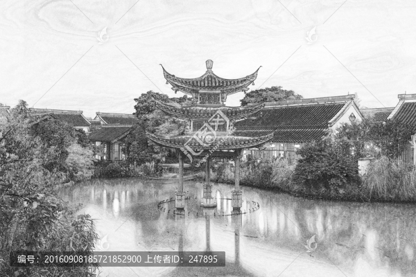 西溪悅榕莊,線稿