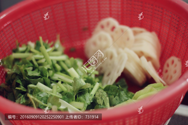 芹菜與藕片