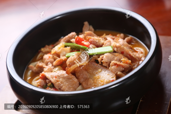 水煮土豬肉
