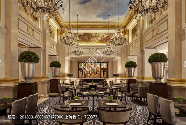 法式宮廷式家裝之酒店餐廳