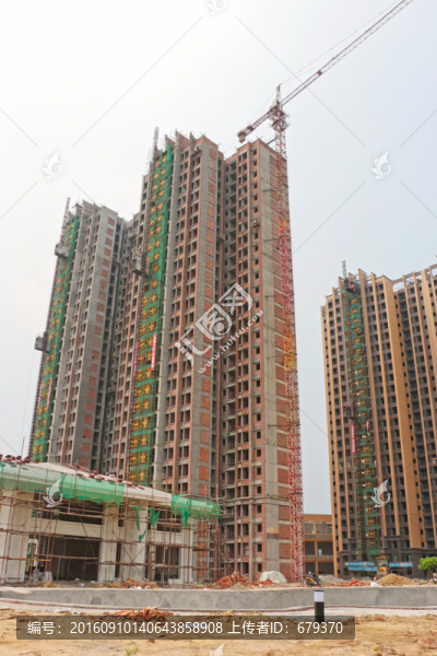 高層建筑,在建樓房施工