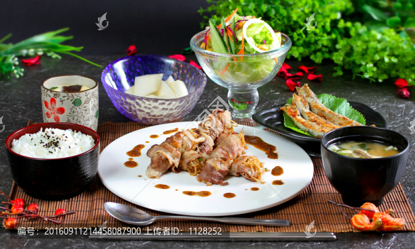 金針菇培根卷套餐