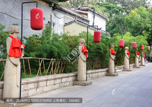 仕女像,持燈,明湖居