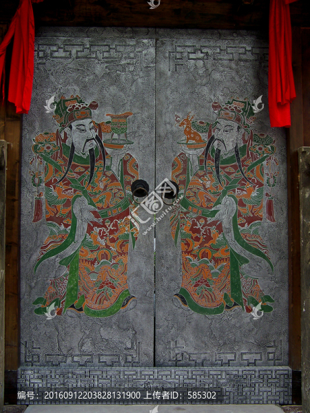 古建老門門神